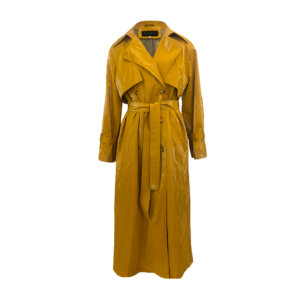 yellow trench coat